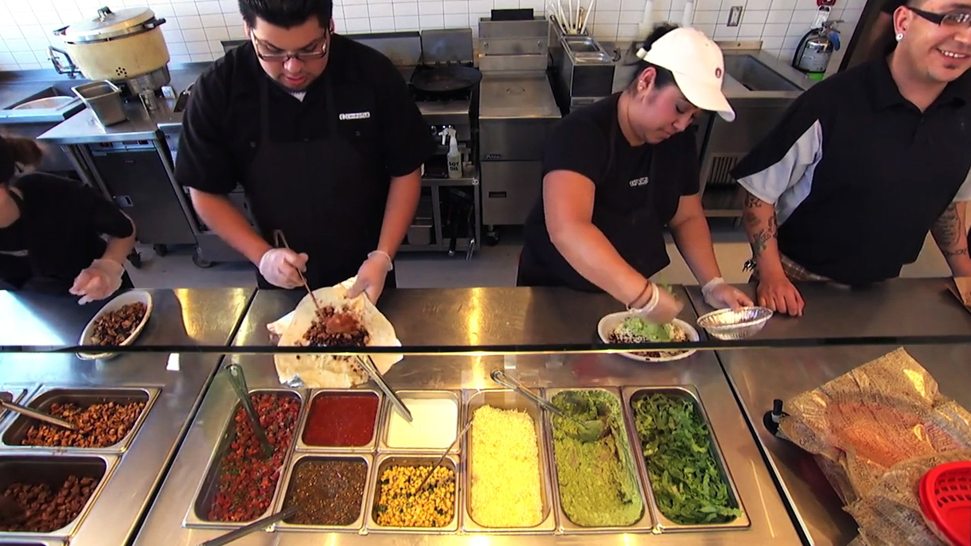 Chipotle ordering station