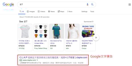 google文字廣告